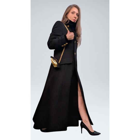Neiman Marcus Cashmere Wool Black Coat Size - 2 - Picture 7 of 8
